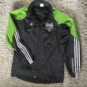 ‼️SOLD‼️Adidas MLS Sounders Waterproof rain jacket